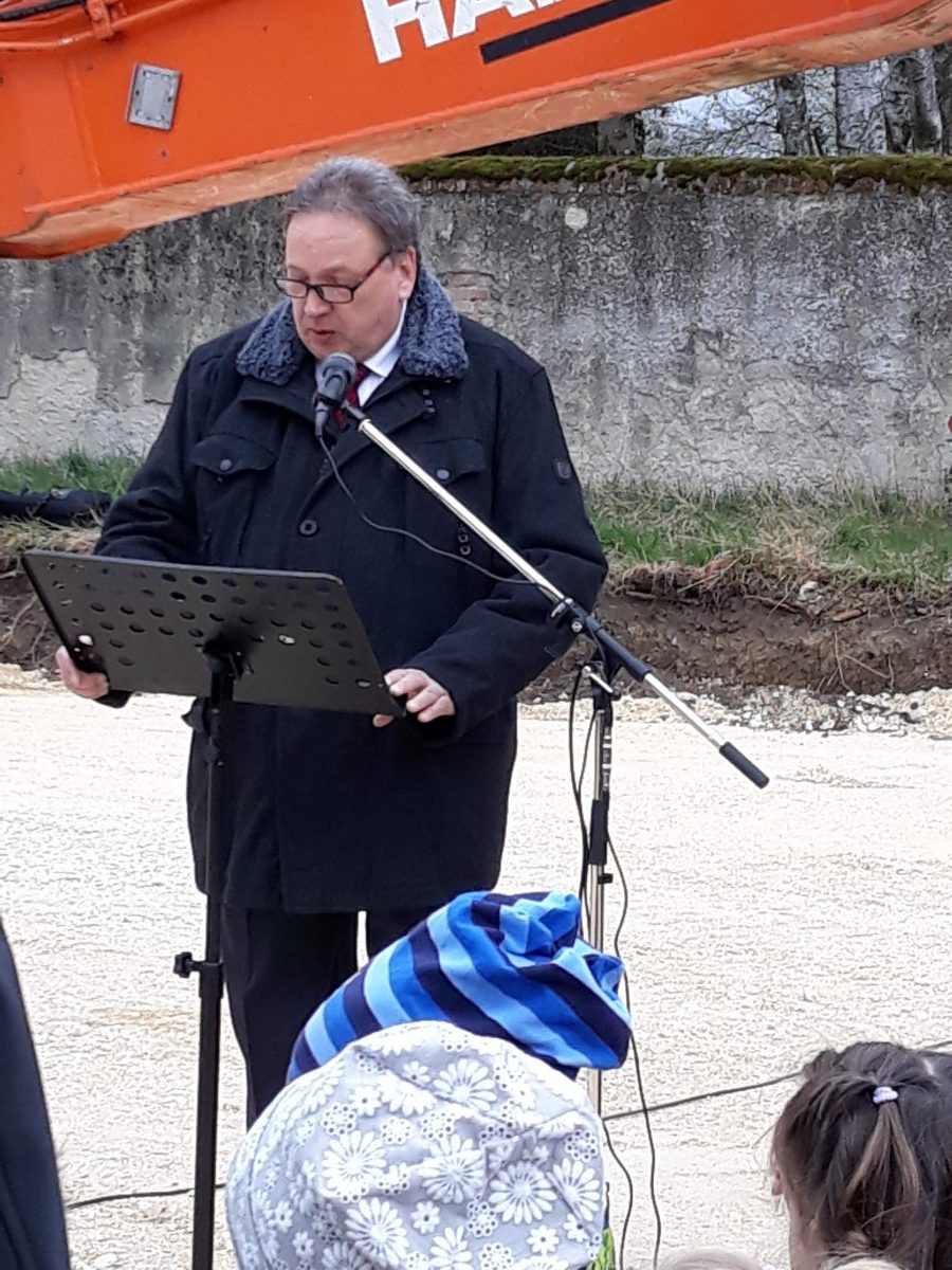 Spatenstich evangelisches Gemeindehaus in Pfuhl