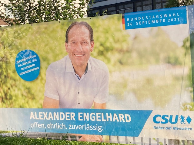 Bundestagswahl, Großplakat an der Leipheimer Straße